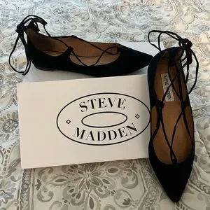 Steve Madden Shoes Steve Madden Eleanorr Suede Lace Up Flats